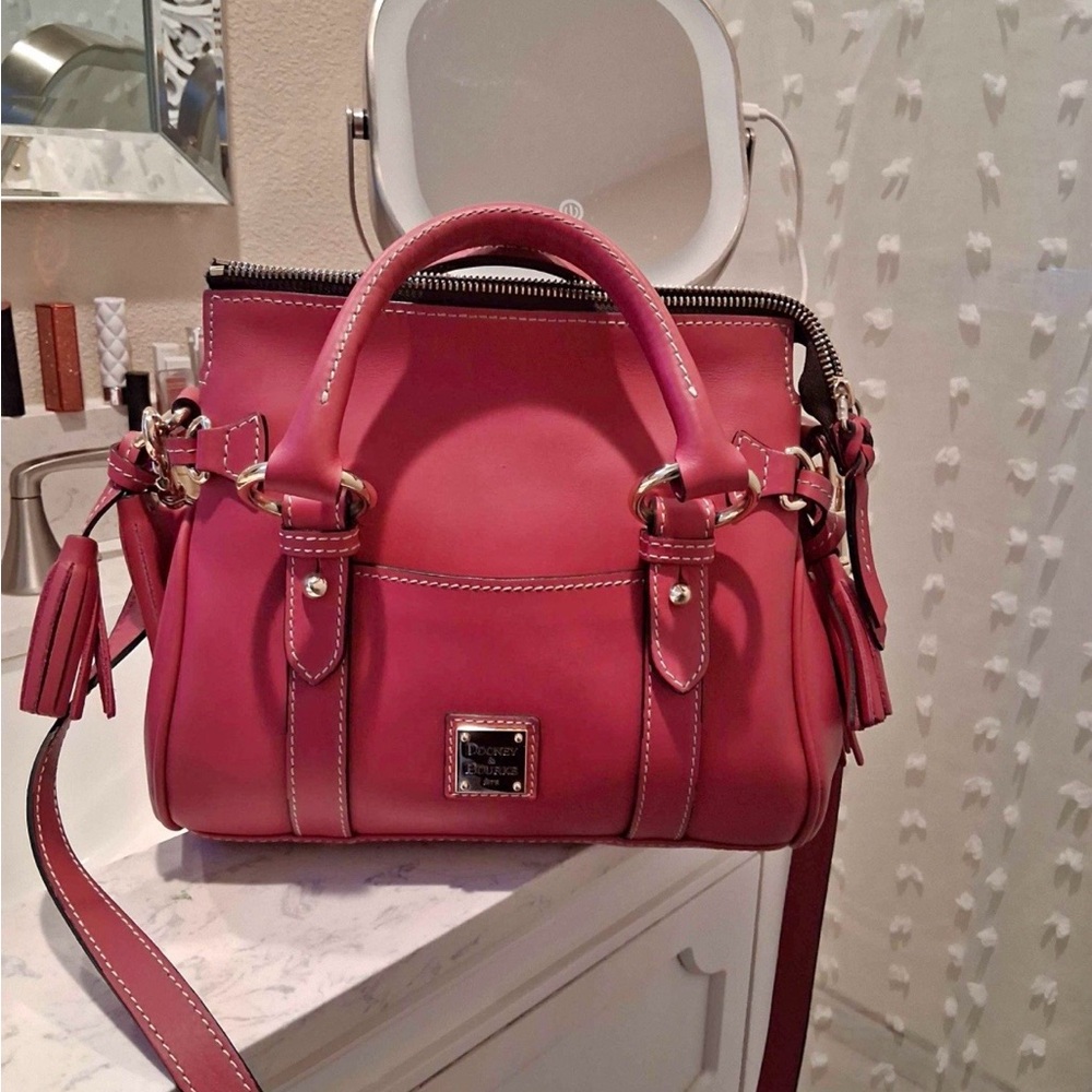 Dooney & Bourke Fuchsia Leather Satchel